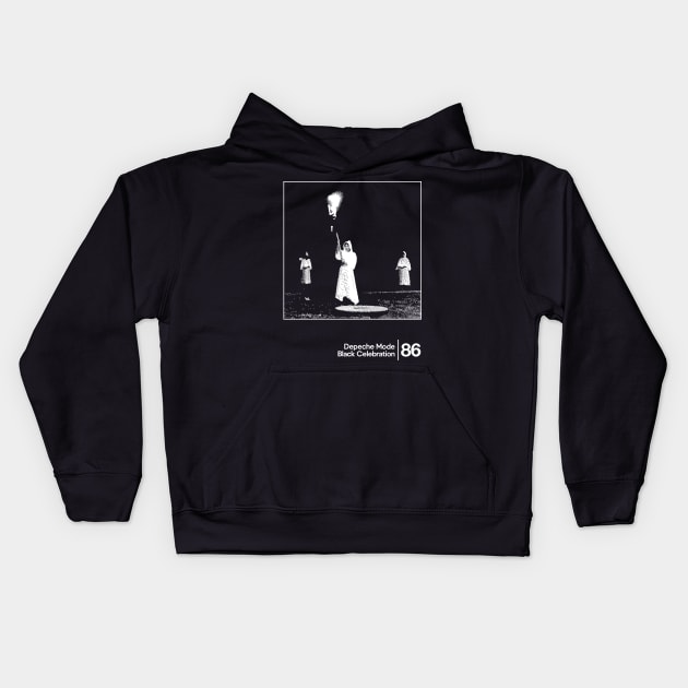 Black Celebration - Depeche Mode / Minimal Graphic Artwork Design Kids Hoodie by saudade